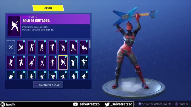 Dama roja bailando TODOS LOS BAILES de Fortnite ¿Cuál es tu baile favorito?