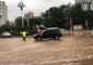 Torrential Rain Causes Flash Flooding in Lanzhou Streets