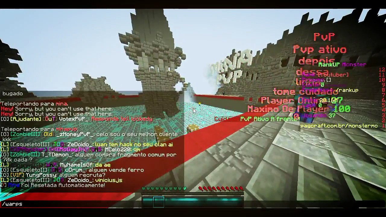 NOVO SERVIDOR RANKUP 1.8 COM MÁQUINAS, SPAWNERS, MUITO MONEY, SEM LAG!!