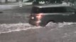 Drivers Brave Flooded Roads in Savannah, Georgia