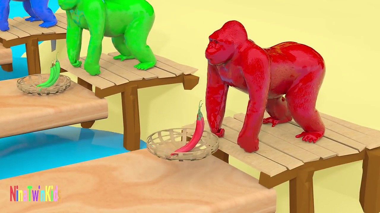 Learn Colors Learn Animals Puppy Eat Chili Pepper Color Cartoon for Children