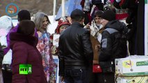 Ice Maiden. A Russian woman who has embraced the cold and wears light dresses in