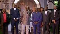Manu DIBANGO reçu par le président ivoirien Alassane Ouatarra. Le célèbre Saxophoniste et Chanteur camerounais, présent à Abidjan à la faveur de la célébration