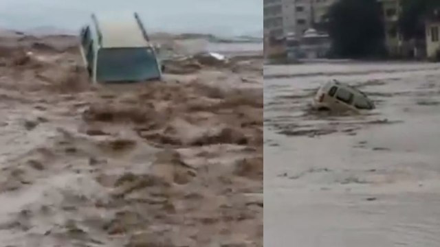 Haridwar Heavy Rainfall lashes out, Car Washed Away, Watch Video | Oneindia News