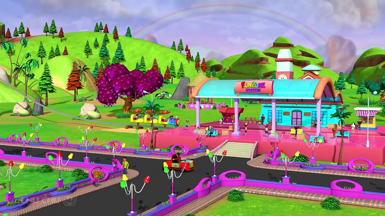 Wheels On the Bus - Dino Land - Dinosaur Rhymes for Babies