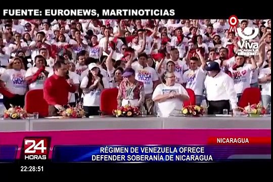Gobierno venezolano ofrece defender la soberanía de Nicaragua