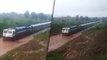 Train get stuck on waterlogged rail tracks in Odisha, Watch Video | Oneindia News
