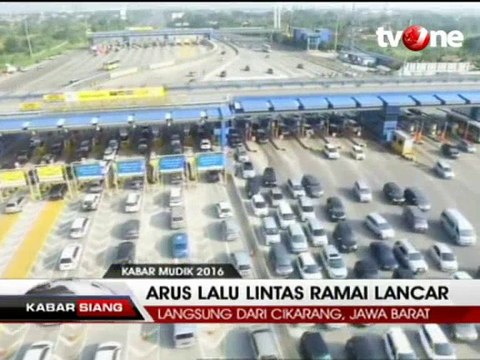Arus Balik Hari Ketiga Lalu Lintas Ramai Lancar di Cikarang