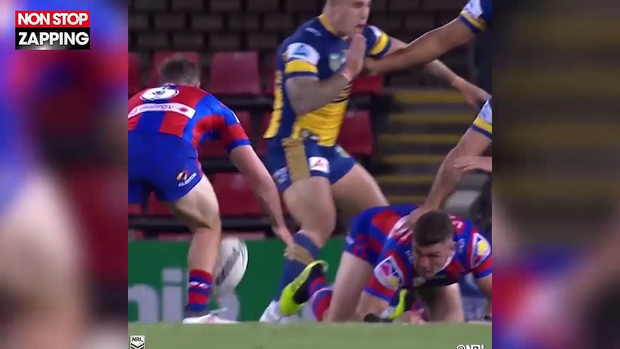 Un rugbyman se blesse lui-même en plein match ! (vidéo)