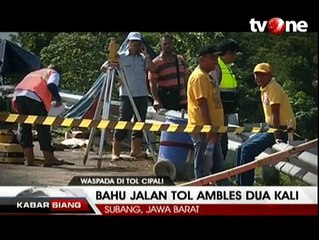 Bahu Tol Cipali Ambles 2 Kali, Pemudik Diminta Waspada