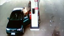 Stupid guy inginate liter in Filling Station