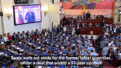 Ex-Colombian rebels take up seats in congress