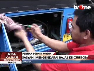 Mudik Pakai Bajaj Demi Berlebaran di Kampung Halaman