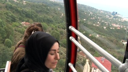Karadeniz'in en uzun teleferiği basına tanıtıldı