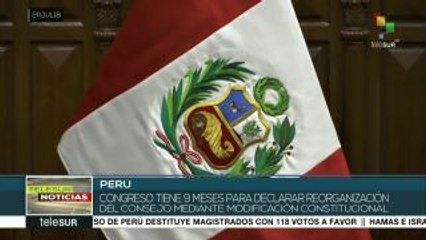 Congreso de Perú aprueba remover a todos los magistrados