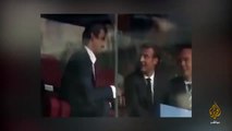 #شاهد أمير قطر يمنح مقعده في المقصورة الشرفية لزوجة الرئيس الفرنسي