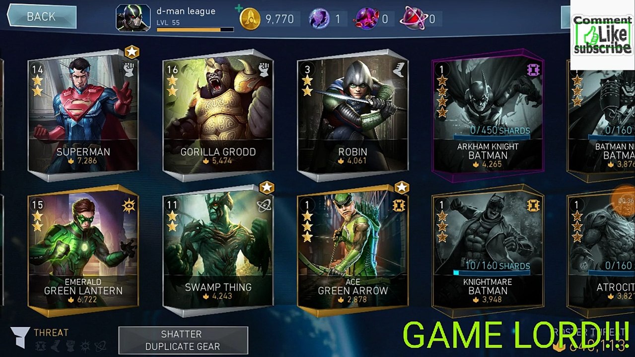 INJUSTICE 2 ANDROID ACE GREEN ARROW UNLOCKING