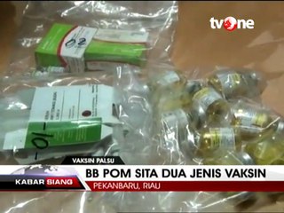 Dua Jenis Vaksin Palsu Disita BBPOM Pekanbaru