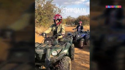 Shaista Lodhi with Husband Enjoying Boat Ride at South Africa