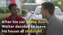 This teen walked 20 miles to work after his car broke down. The CEO was so touched that he gave him his own car.