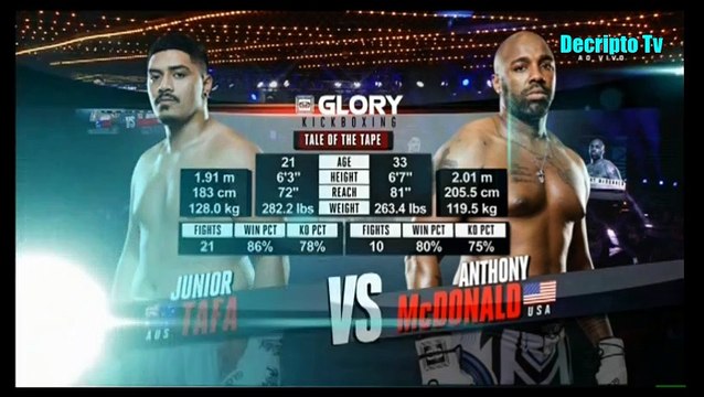Mundial Glory Kickboxing - Junior Tafa x Anthony McDonald