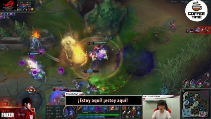 FAKER con Nocturne mid - Highlights Stream en Español