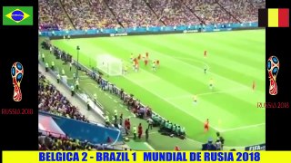 Brazil vs Belgium 1- 2 - All Goals & Highlights - World Cup 2018 HD