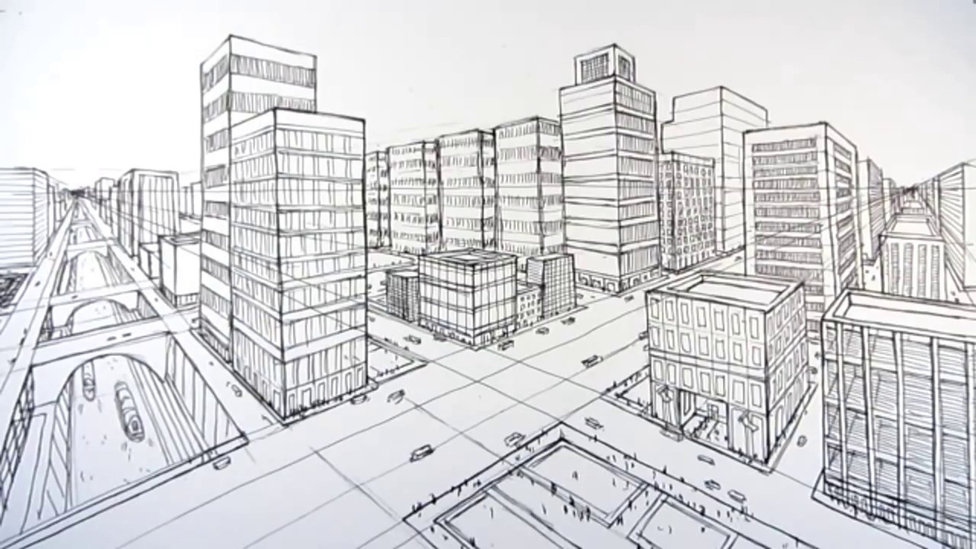 Dessin De Bâtiments En Perspective à 3 Points