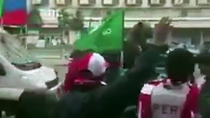 Fury at the World Cup's vuvuzela playing bear: Russian fans paraded a musical grizzly through