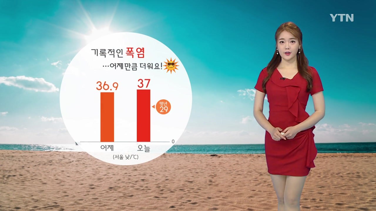 [날씨] 전국 대부분 폭염경보...내륙 곳곳 미세먼지 / YTN