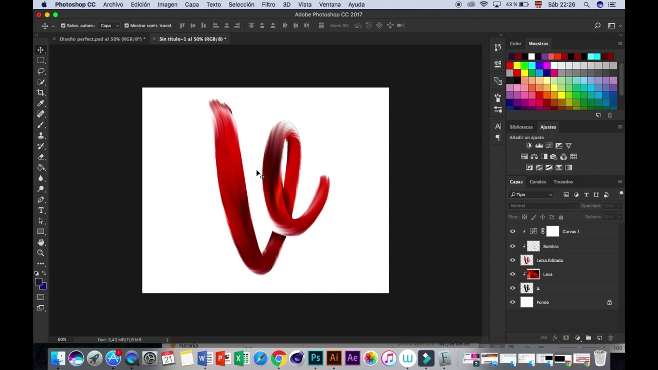 Photoshop Tutorial | Letra Tipo Brocha | Brush Style Letter