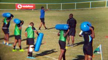 Fiji Airways Men's National 7s team last training session in Nadi before departing for Los Angeles last night for the #RugbyWorldCup7s..Semi Radradra will leave
