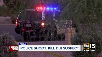 Driver shot after striking Mesa officer dies at hospital