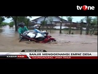 Banjir Setinggi 1 Meter Genangi 4 Desa dan Jalanan