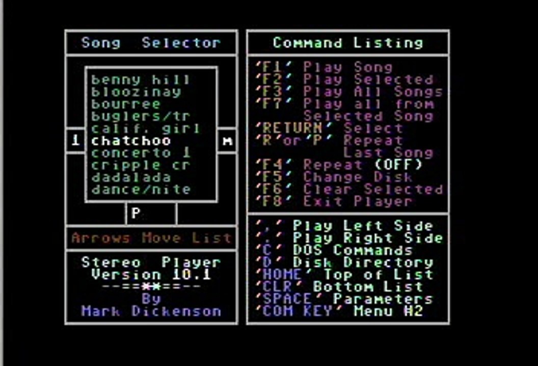 "Chattanooga Choo Choo" Commodore 64 Stereo Sid Player Keyboard