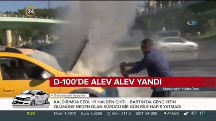 Yangın tüpü yoktu çaresiz kaldı