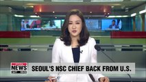 Seoul's NSC chief describe his meetings in U.S. 