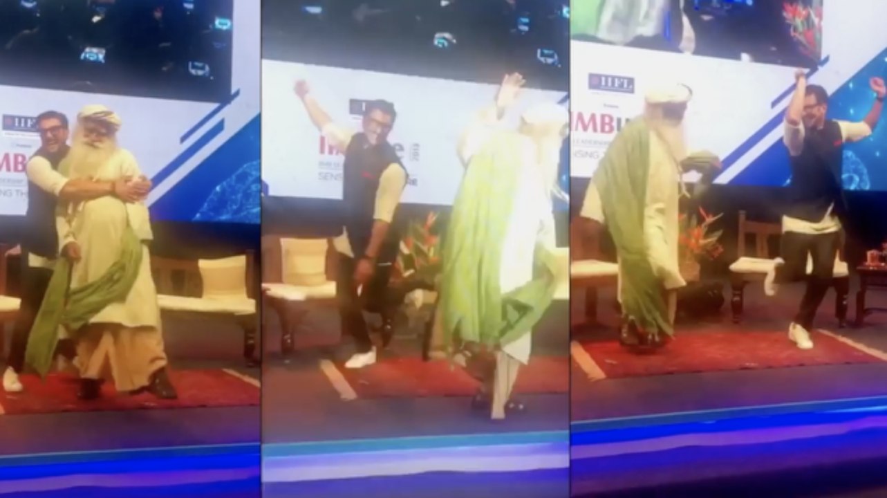 Ranveer Singh dance with Sadhguru Jaggi Vasudev in IIM Bangalore