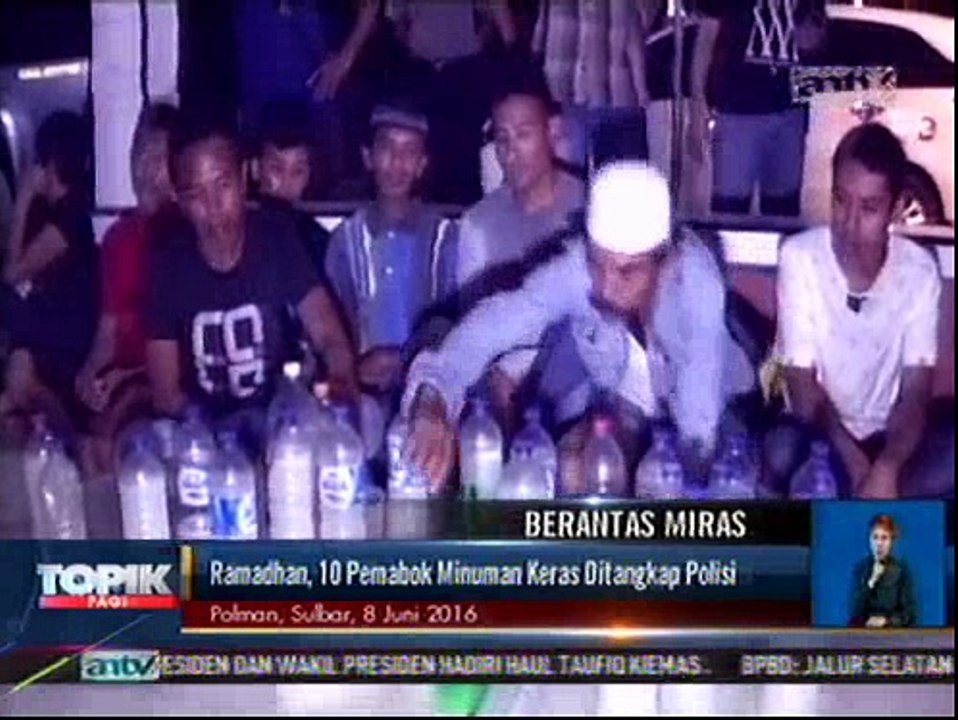 Pesta Miras Tiap Malam, 10 Pemabuk Ditangkap Polisi