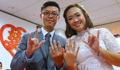 Arty deaf couple tie the knot in Penang