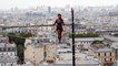 Incredible: Parisian tightrope walker soars 35 m high on a thread