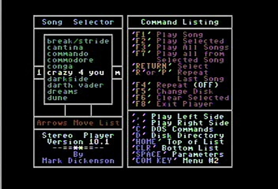 Madonna "Crazy For You" Commodore 64 Stereo Sid Player Keyboard