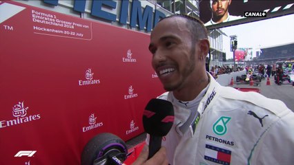 La réaction de Lewis Hamilton après le Grand Prix
