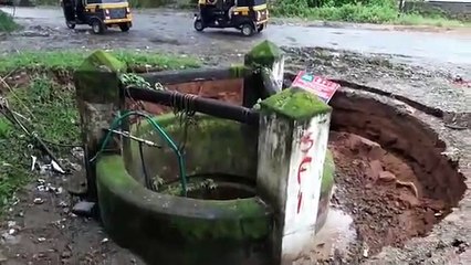 Un puits se fait subitement avaler dans un grand trou