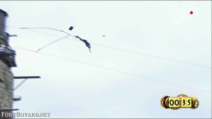 Fort Boyard 2018 : Hugo Clément dans la Catapulte infernale (21 juillet 2018)