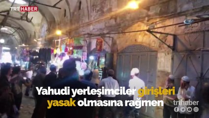 Yahudi yerleşimciler Filistinli esnafa saldırdı