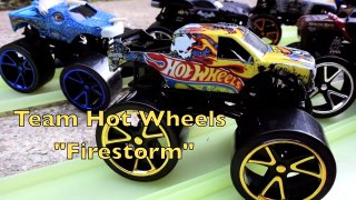 Hot Wheels meet Max Traxxx! A Monster truck Track Ace Drag Race!