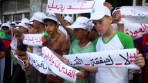 Gazze'deki çocuklardan İsrail karşıtı gösteri - GAZZE