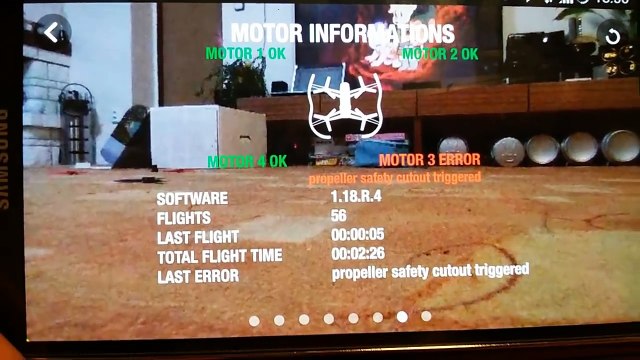 parrot drone - bebop motor stalled