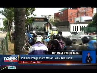 Razia Jalur Busway, Puluhan Pengendara Nekat Balik Arah